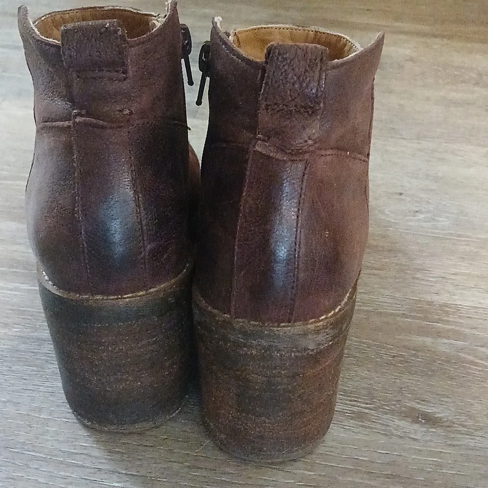 Women's crown vintage leather Ankle boots size 8.5 - Picture 4 of 7
